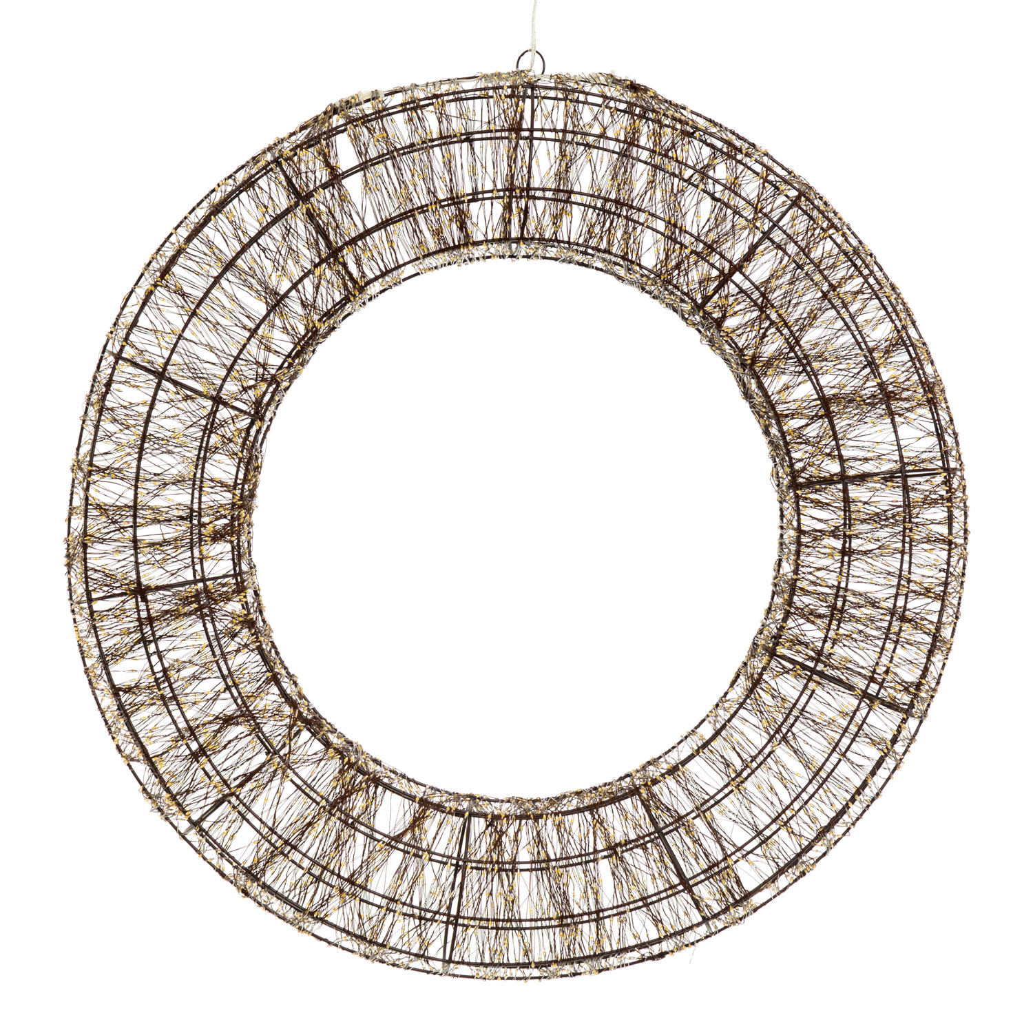 Ø 75 cm, 6000 Warm White MicroLEDs, Brown Wreath Lights 4 Ø 75 cm, 6000 Warm White MicroLEDs, Brown Wreath Lights 4
