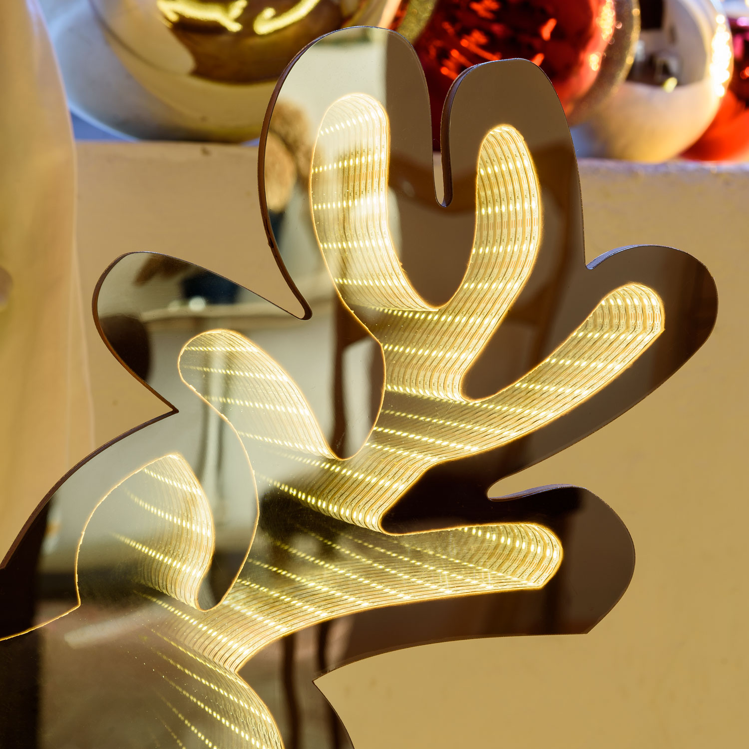 Reno luminoso efecto Infinity Mirror, h. 83 cm, led blanco extra cálido 4 Reno luminoso efecto Infinity Mirror, h. 83 cm, led blanco extra cálido 4