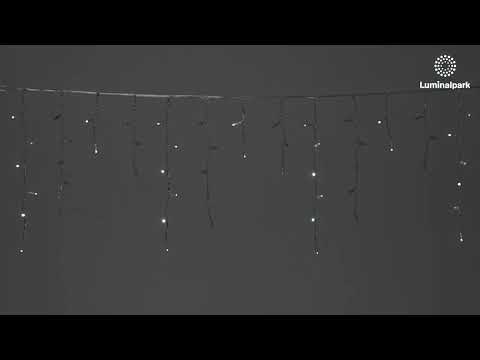 Eisregen-Lichterkette 3 x h 0,6 m, 96 Maxi LEDs kaltweiß, erweiterbar 2 Eisregen-Lichterkette 3 x h 0,6 m, 96 Maxi LEDs kaltweiß, erweiterbar 2