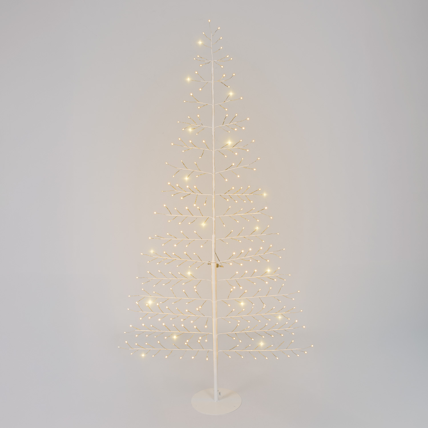 Árbol Rama de Tilo blanco 2D h 1,8 m, 276 microled, blanco cálido, uso interior