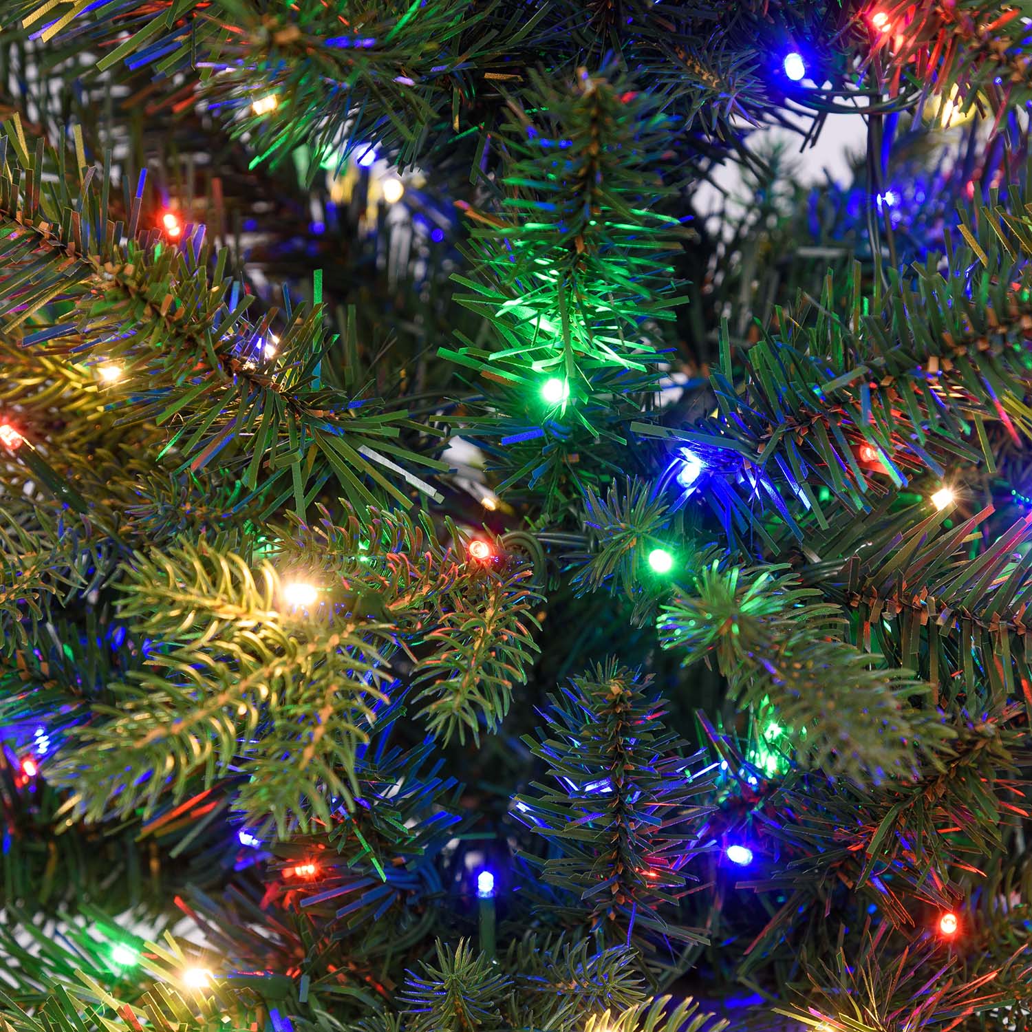 Alpenbaum aus künstlichem Tannengrün mit Jutesockel, 90 cm, 180 integrierte Multicolor-Mini-LEDs 7