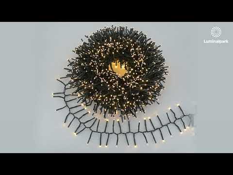 Catena Festone 45 m, 3000 miniled bianco caldo e bianco freddo, cavo verde 2