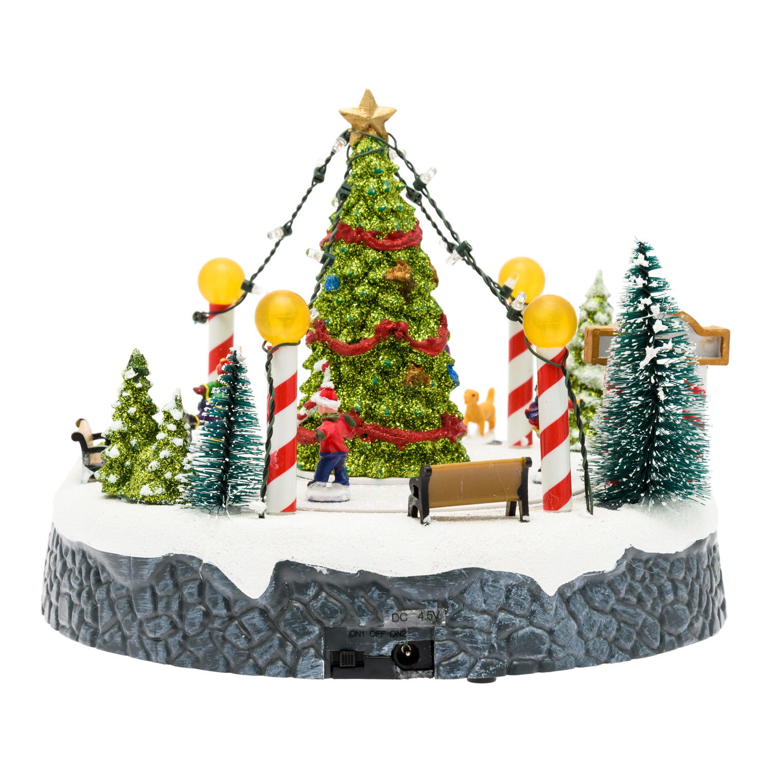 Weihnachtsdorf, Berglandschaft mit Schlittschuhläufern, Weihnachtslieder 5 Weihnachtsdorf, Berglandschaft mit Schlittschuhläufern, Weihnachtslieder 5