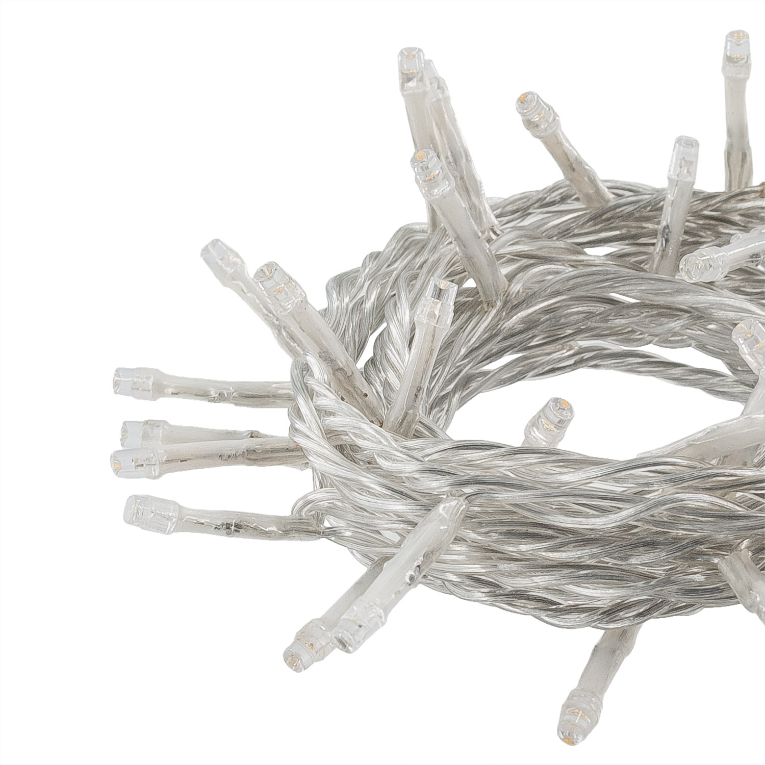 5m Warm White Connect+ String Lights, 50 LEDs, transparent cable, connectable 6