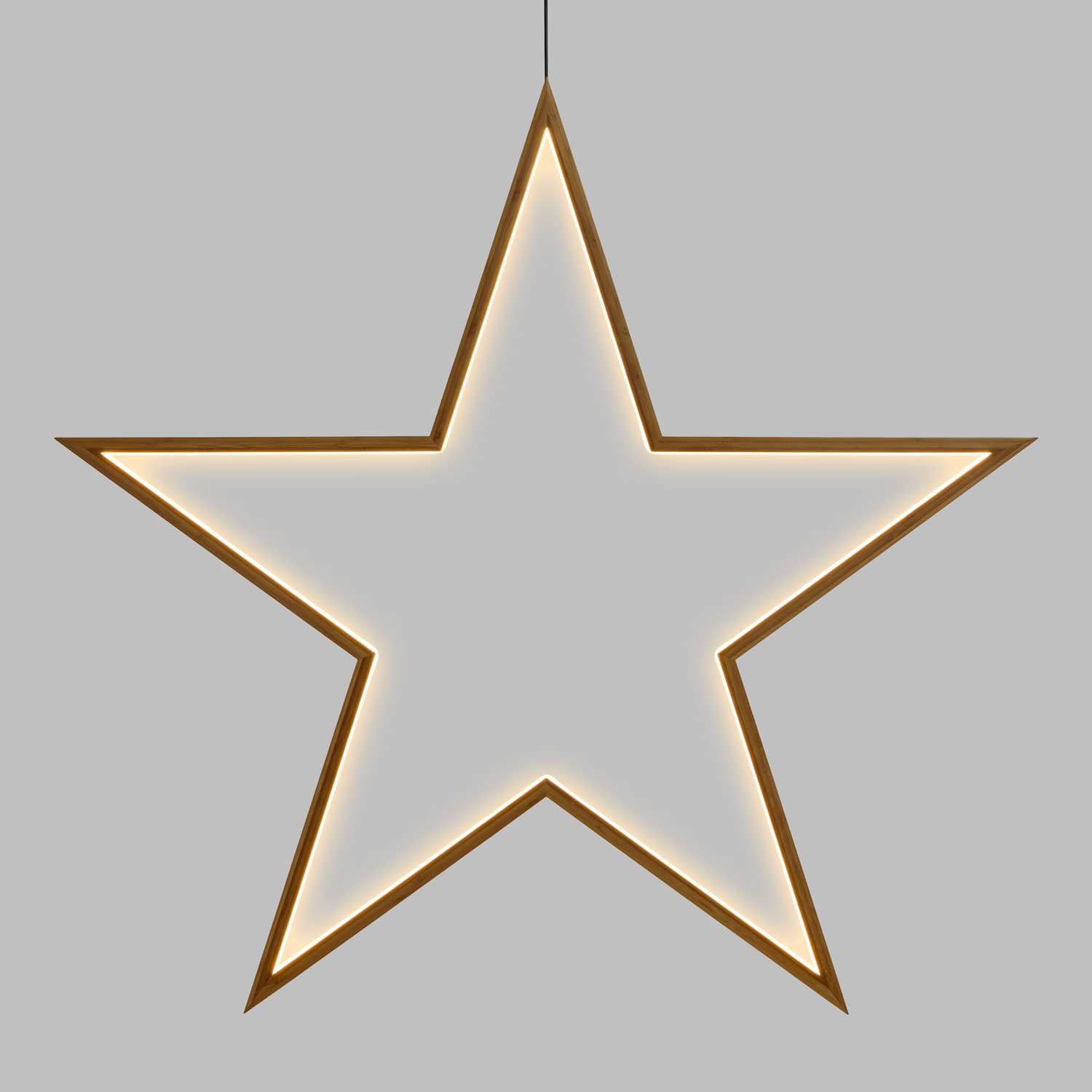 Estrella de madera natural, 110 cm, led blanco cálido 6 Estrella de madera natural, 110 cm, led blanco cálido 6