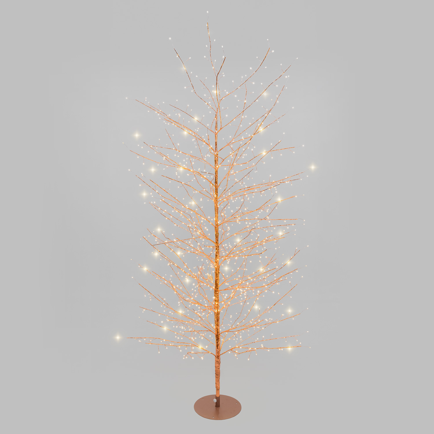 Albero Ramo Tiglio oro rosa h 2 m, 1120 microled bianco caldo, uso interno