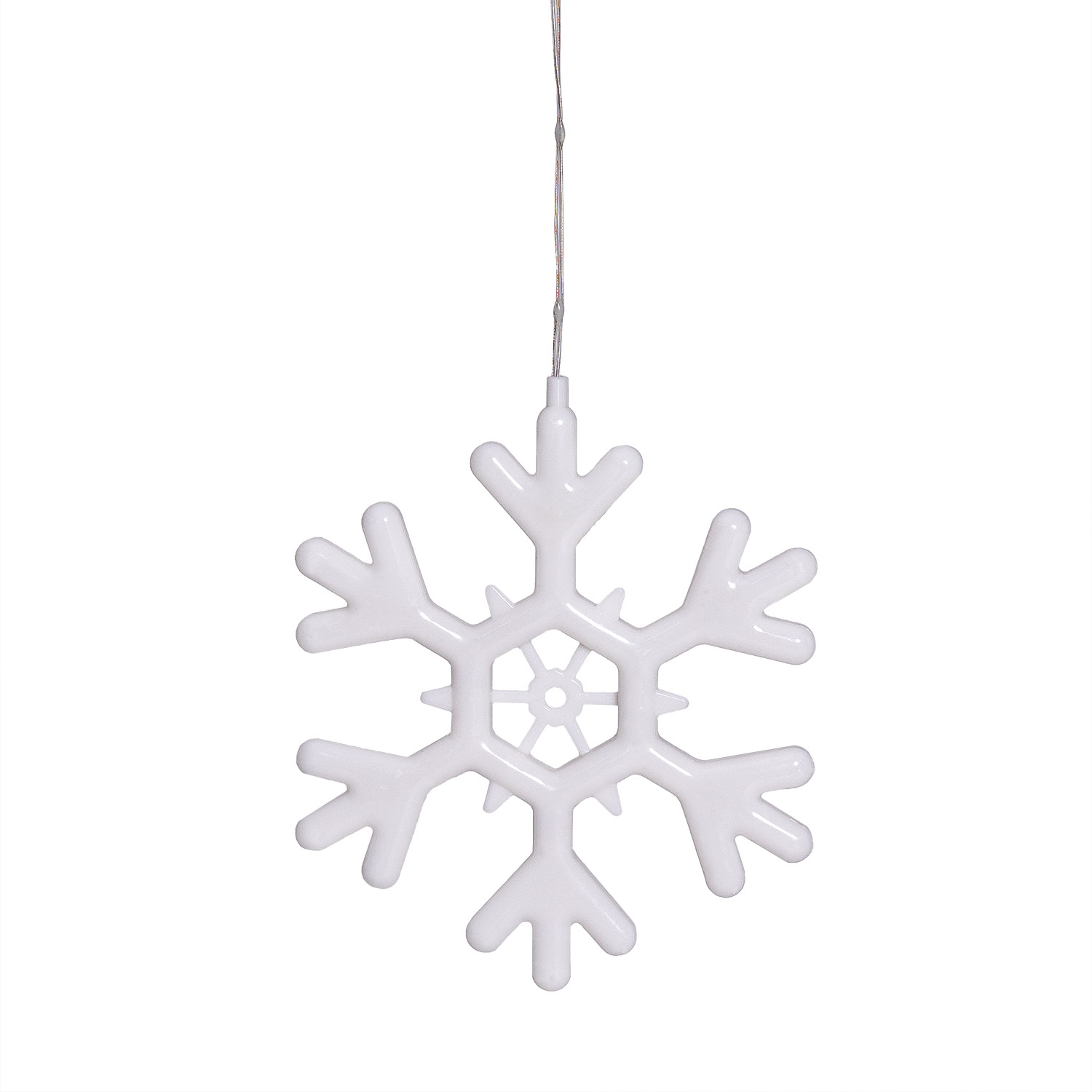 3.25 x h 1.15 m, 420 cold white Light Drops LEDs Icicle Lights with 14 Snowflakes, transparent cable 4