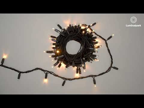 Guirnalda profesional 10 m, 96 maxiled blanco cálido, cable negro 2 Guirnalda profesional 10 m, 96 maxiled blanco cálido, cable negro 2