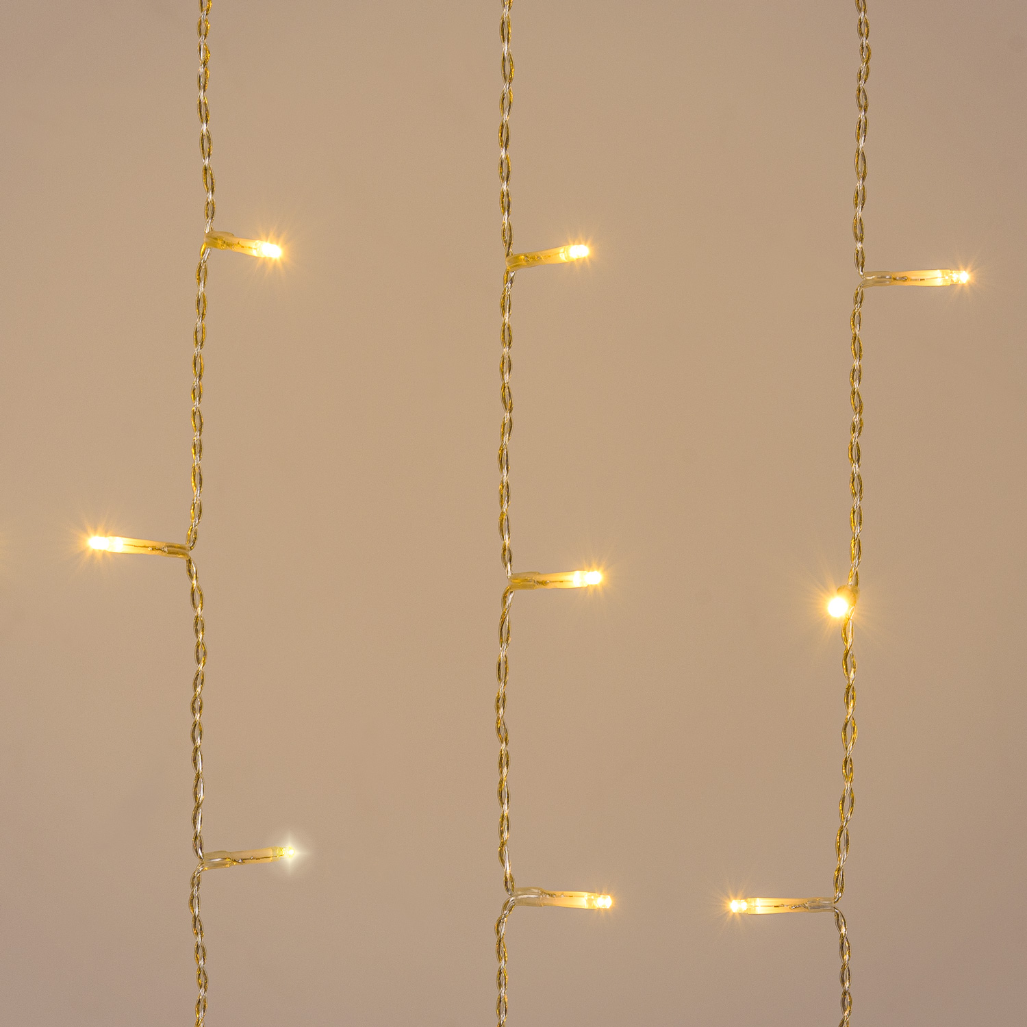 Stalattite 3 x h 0,96 m, 360 miniled bianco caldo, cavo trasparente 2