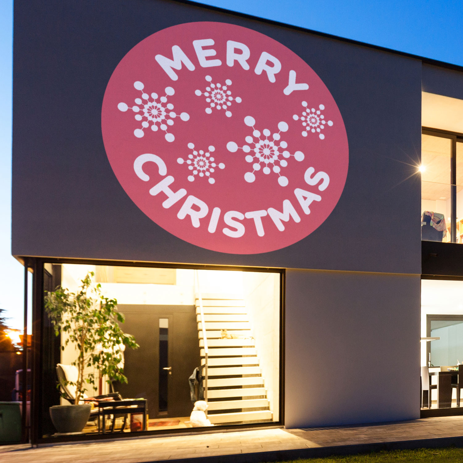 Gobo rojo Merry Christmas copos Ø 37mm 2 Gobo rojo Merry Christmas copos Ø 37mm 2