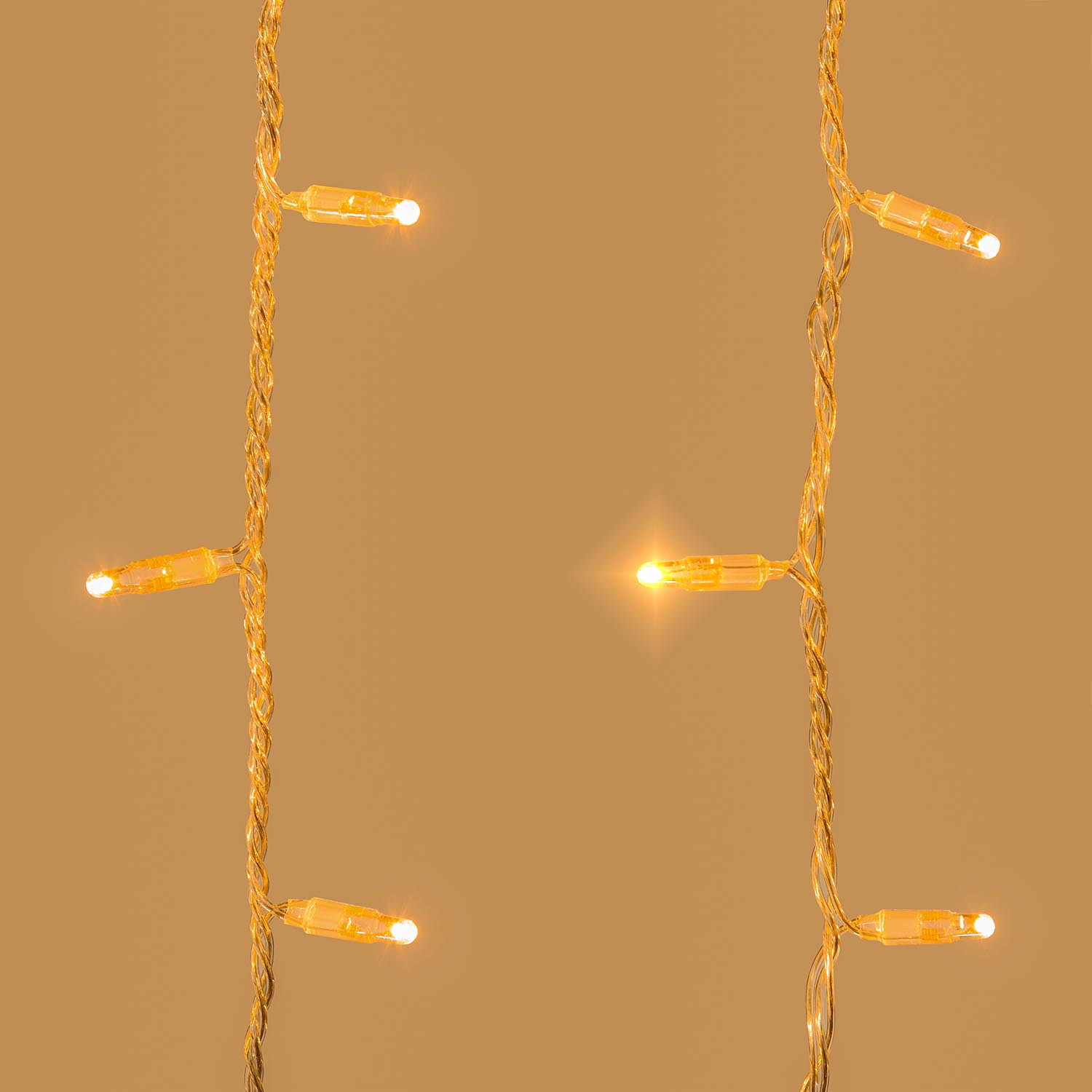 Curtain Light 2 x h 1 m, 84 Warm White MaxiLEDs, transparent cable, extendable 3