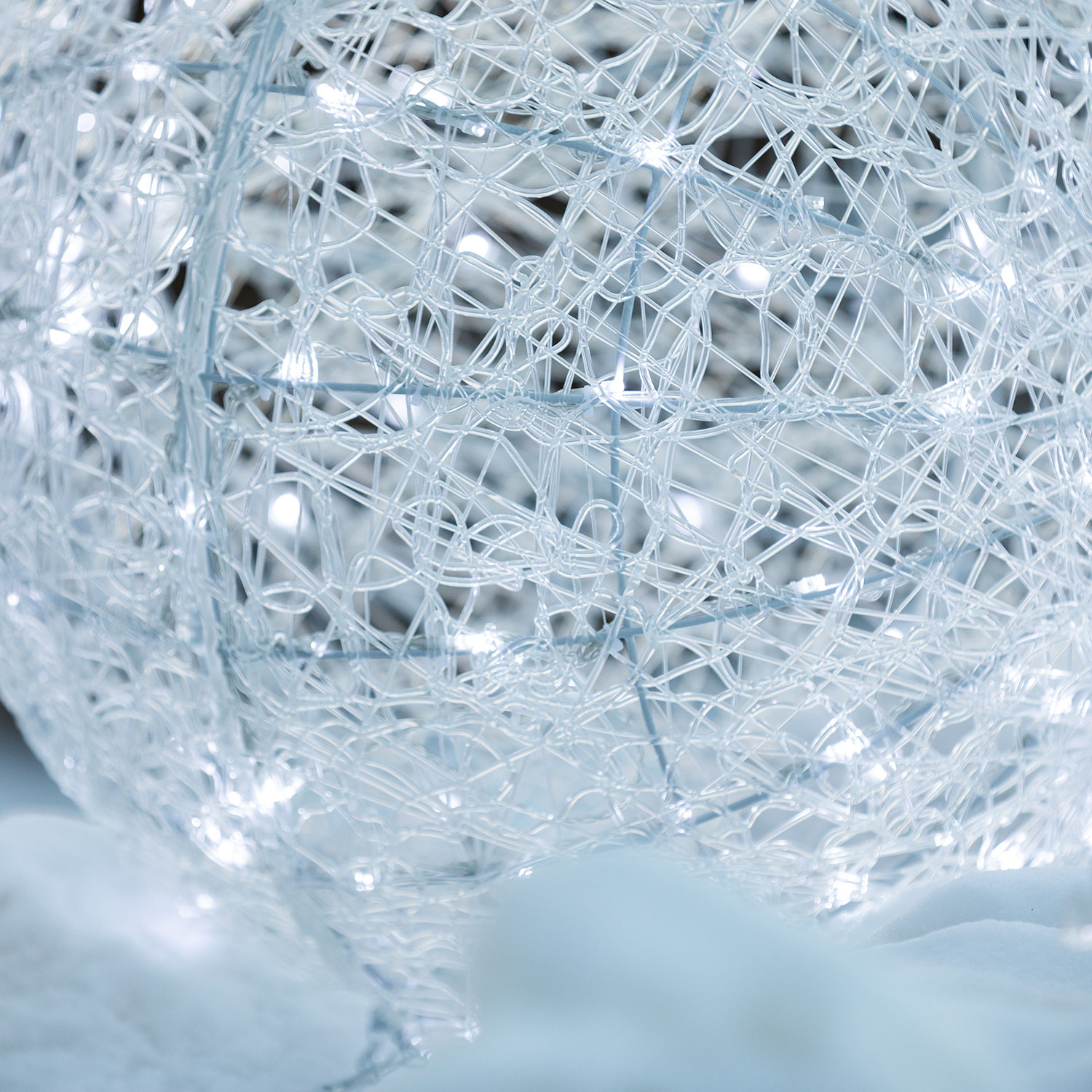 Sphère acrylique transparente, Ø 56 cm, LED blanc froid 8 Sphère acrylique transparente, Ø 56 cm, LED blanc froid 8