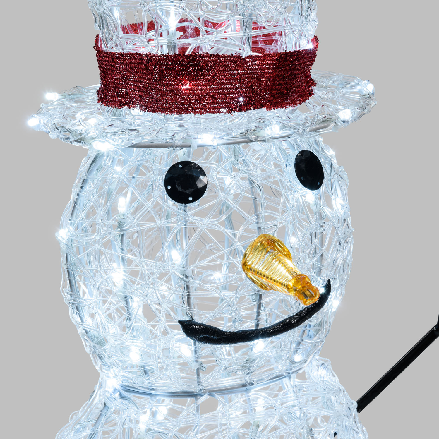 Schneemann weiches Akryl, 70 cm, 160 LEDs kaltweiß 6 Schneemann weiches Akryl, 70 cm, 160 LEDs kaltweiß 6