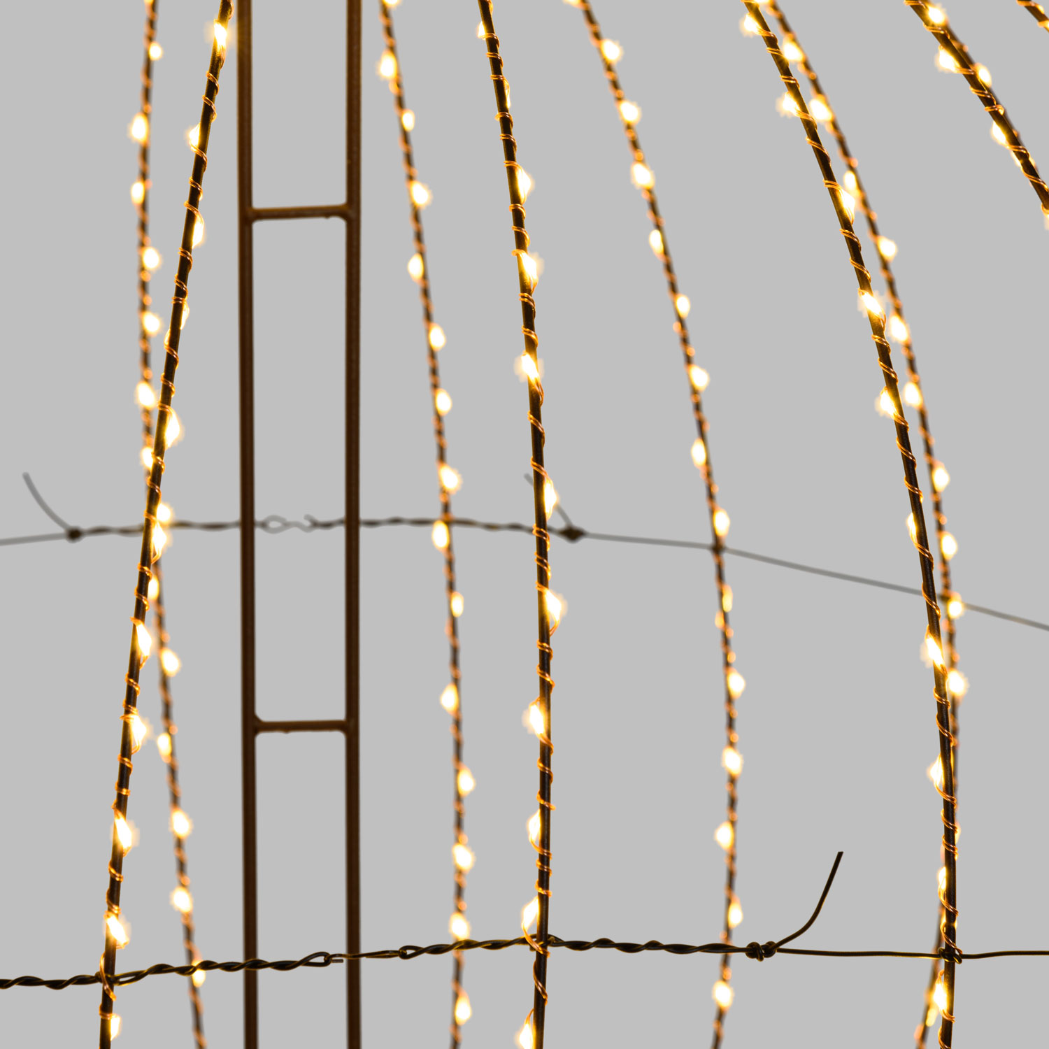 Braune klappbare 3D-Lichtsphäre, Ø 74 cm, 720 mit hoher Dichte Licht warmweiße Micro-LEDs, für Innenbereich 6 Braune klappbare 3D-Lichtsphäre, Ø 74 cm, 720 mit hoher Dichte Licht warmweiße Micro-LEDs, für Innenbereich 6