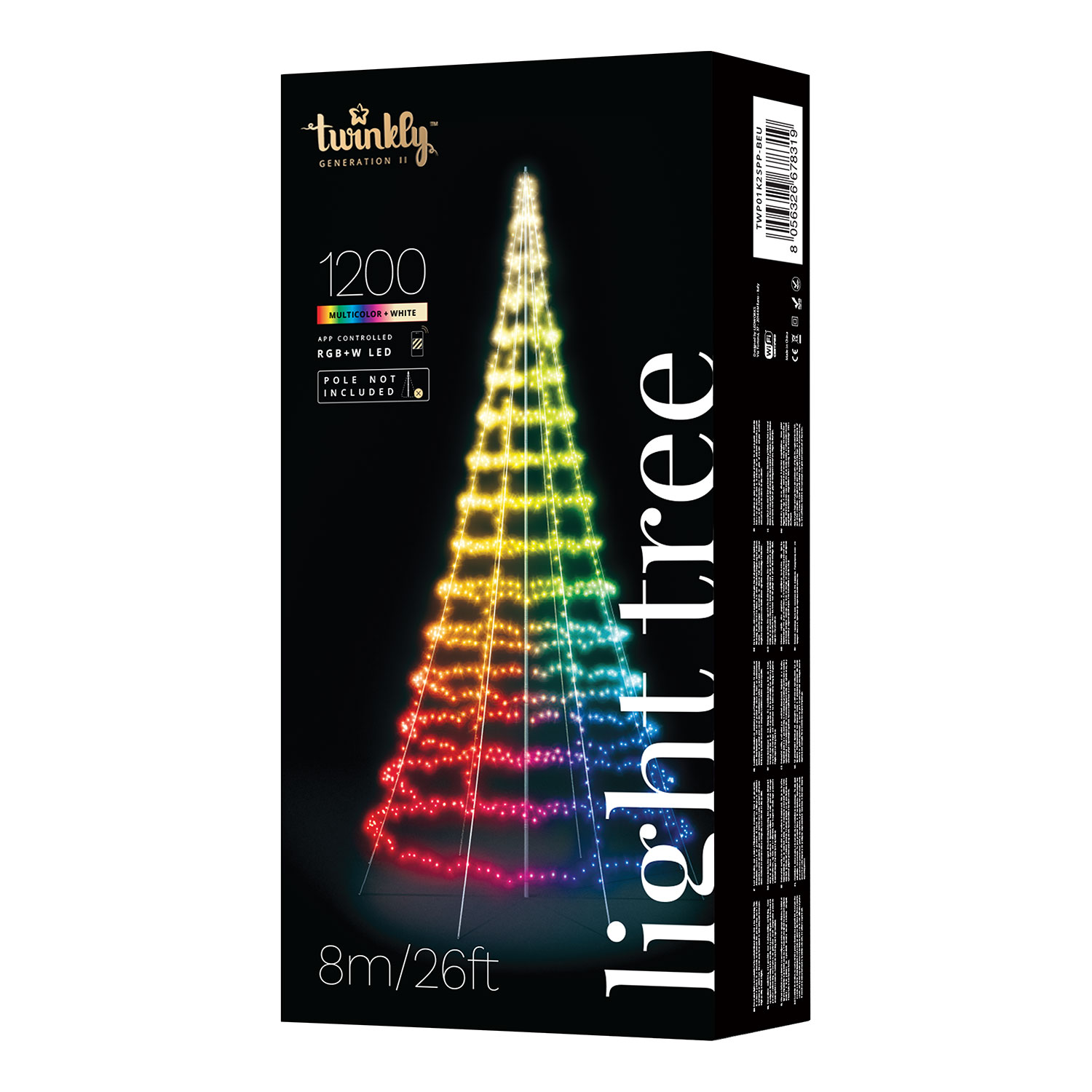 Twinkly Light Tree 1200 led RGB e Bianco Caldo, h. 8 metri 1 Twinkly Light Tree 1200 led RGB e Bianco Caldo, h. 8 metri 1