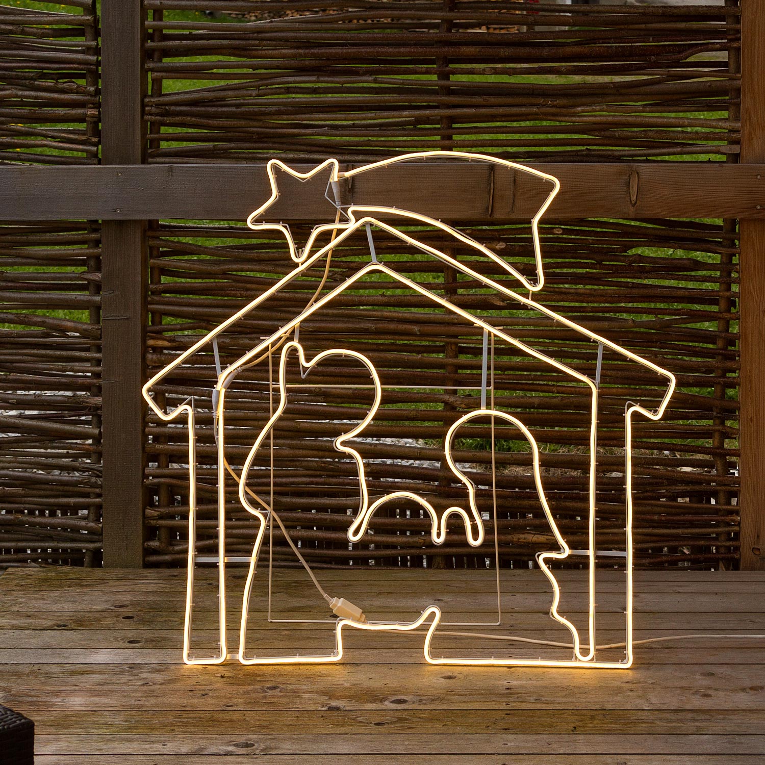Crèche de Noël tube Néon, 1320 led blanc chaud Crèche de Noël tube Néon, 1320 led blanc chaud