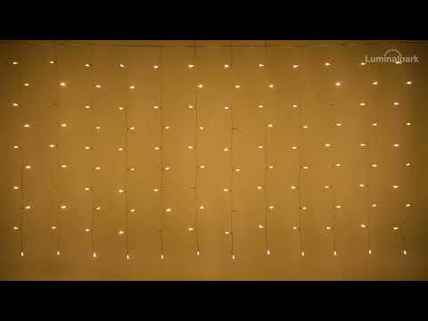 Lichtervorhang, 3,2 x h 1 m, 200 LEDs warmweiß 2 Lichtervorhang, 3,2 x h 1 m, 200 LEDs warmweiß 2