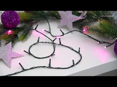 25.7 m 360 Pink MiniLed String Lights, Green Cable 2 25.7 m 360 Pink MiniLed String Lights, Green Cable 2