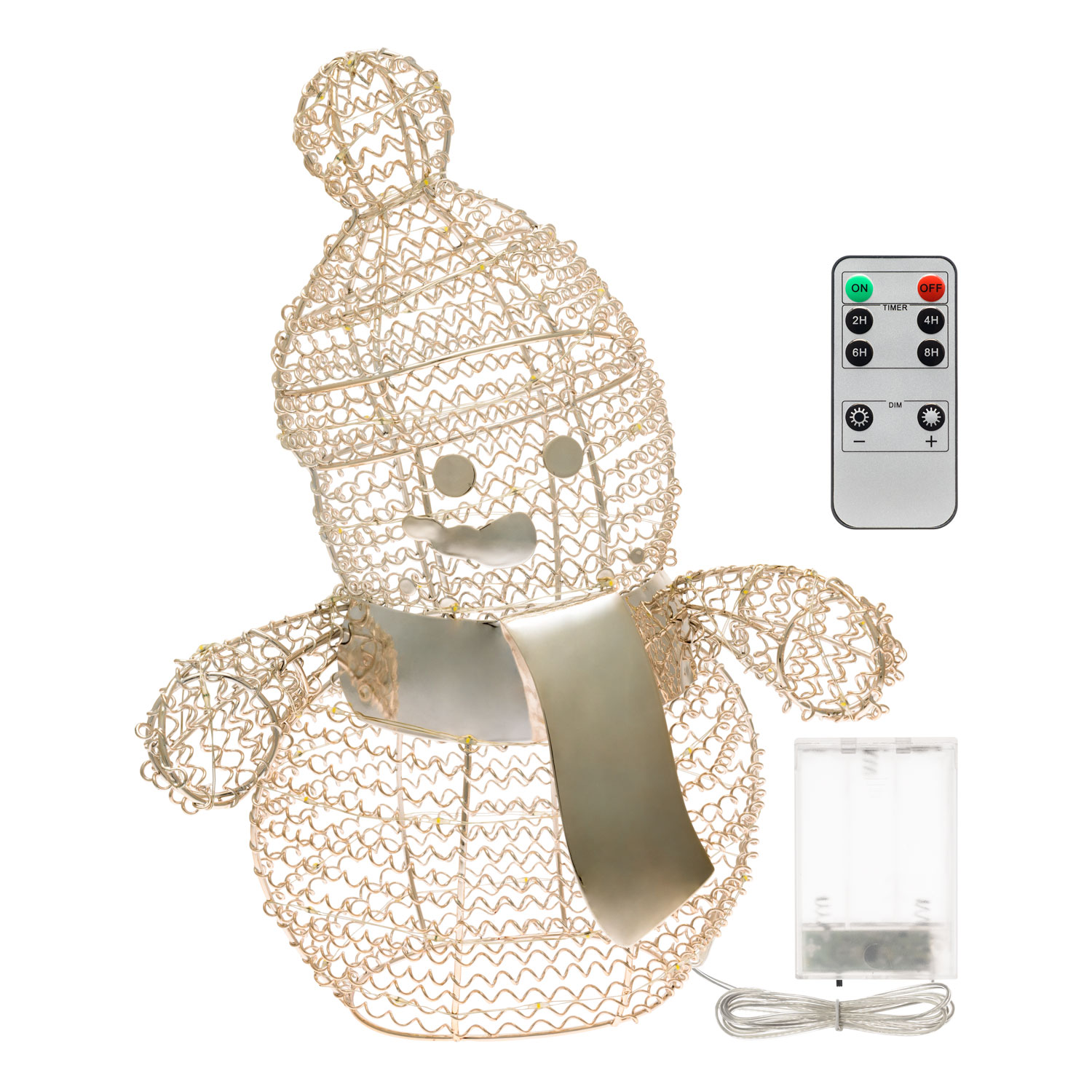 Pupazzo di neve Snowman, h. 33 cm, led bianco caldo 4 Pupazzo di neve Snowman, h. 33 cm, led bianco caldo 4