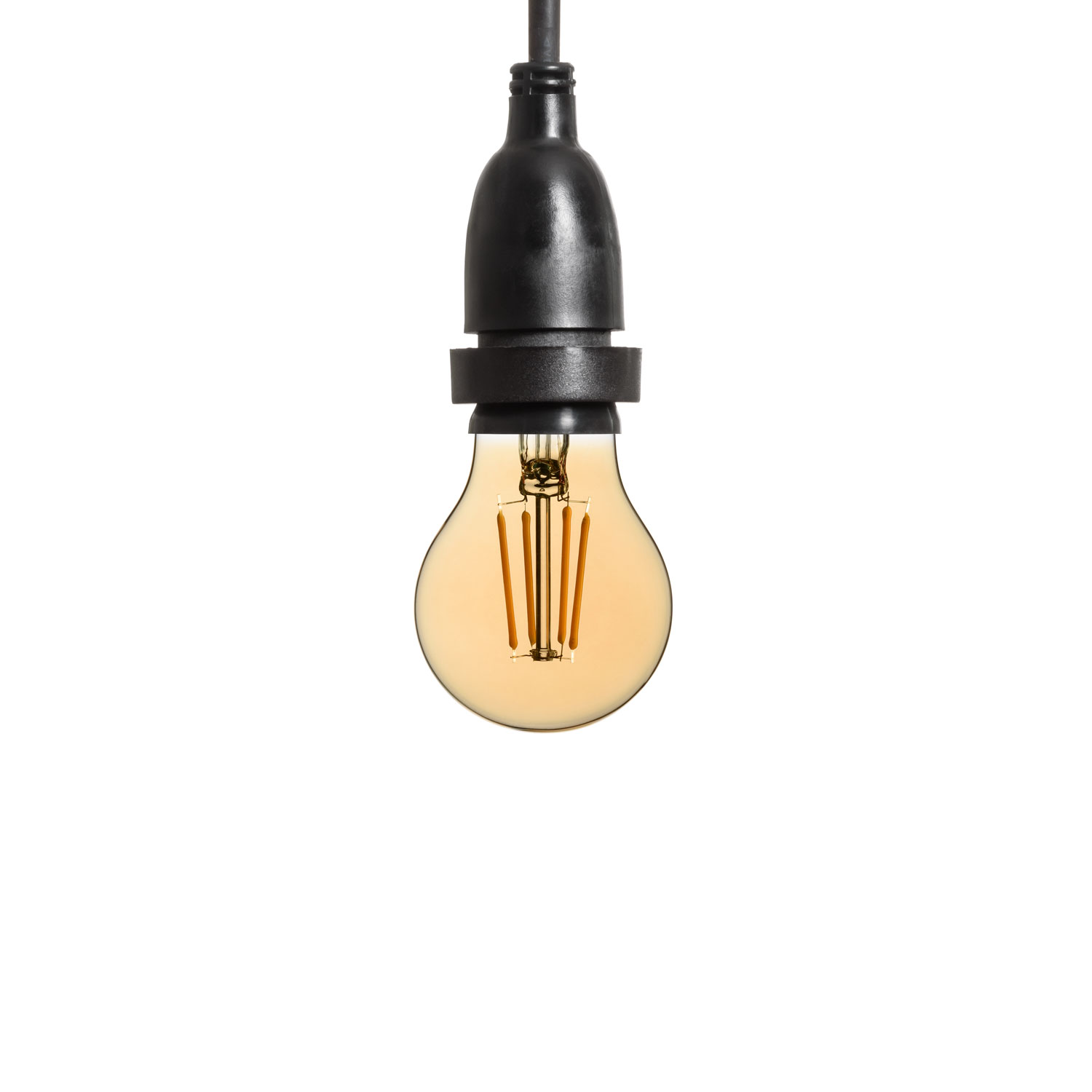 Lampadina da 8 Watt goccia Ø 67 mm dimmerabile, a sospensione, 1 metro di cavo nero 2 Lampadina da 8 Watt goccia Ø 67 mm dimmerabile, a sospensione, 1 metro di cavo nero 2