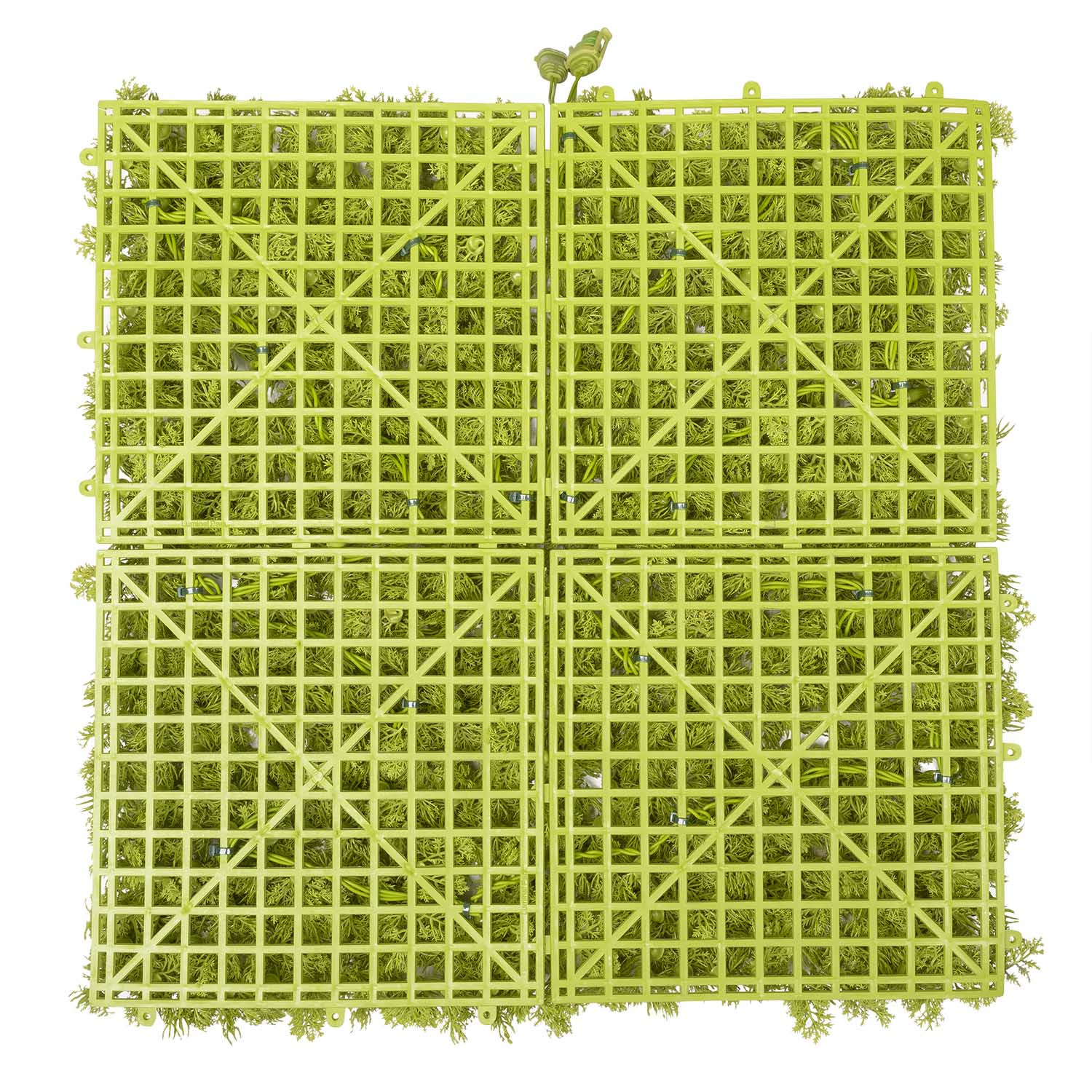 Panneau de Lichen artificiel vert acide Green Wall Light, 16 Maxiled Dual Color blanc chaud 17