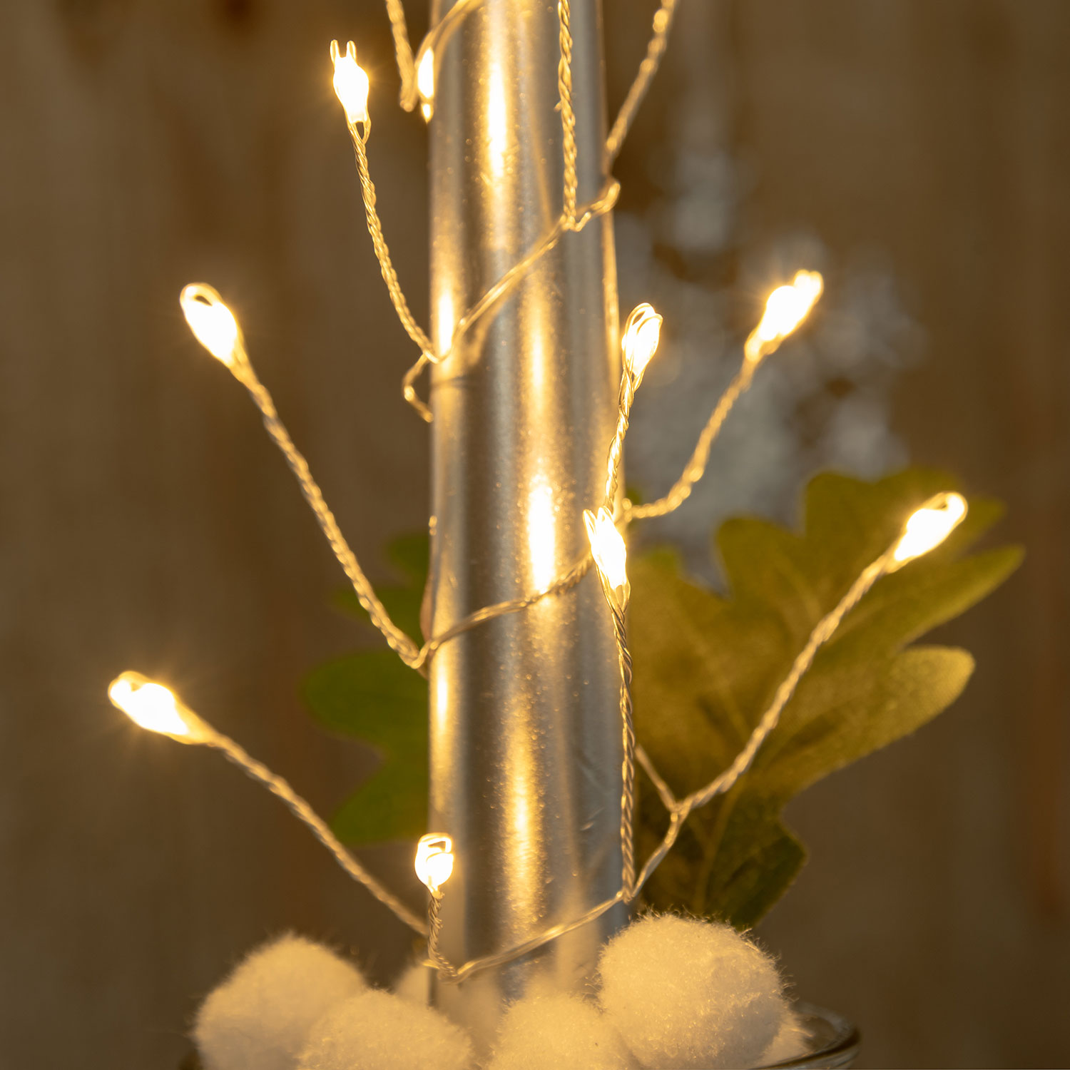 0,3 m, 15 Warm White Microled Battery String Lights, Silver Metal Wire 8 0,3 m, 15 Warm White Microled Battery String Lights, Silver Metal Wire 8