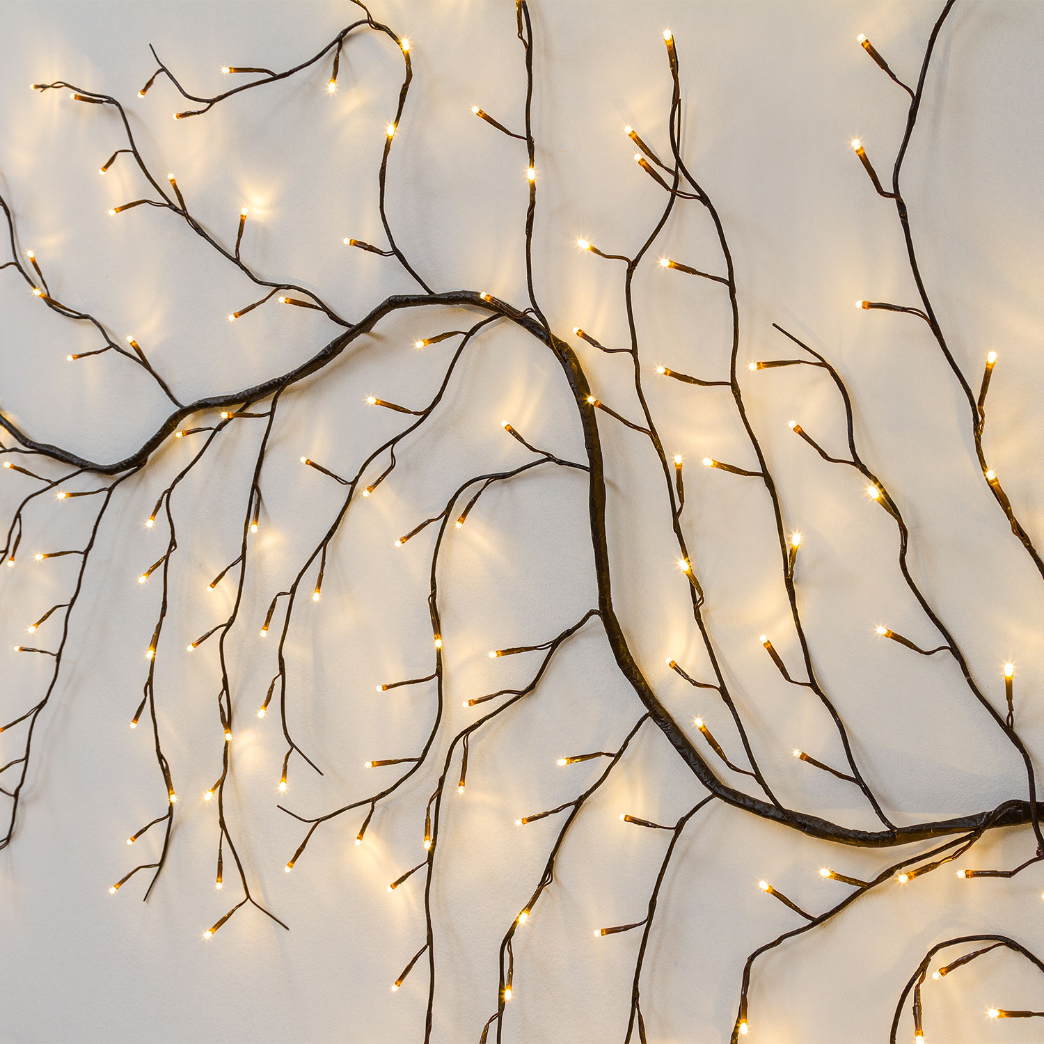 Branche marron h 3 m, 288 led blanc chaud 19 Branche marron h 3 m, 288 led blanc chaud 19