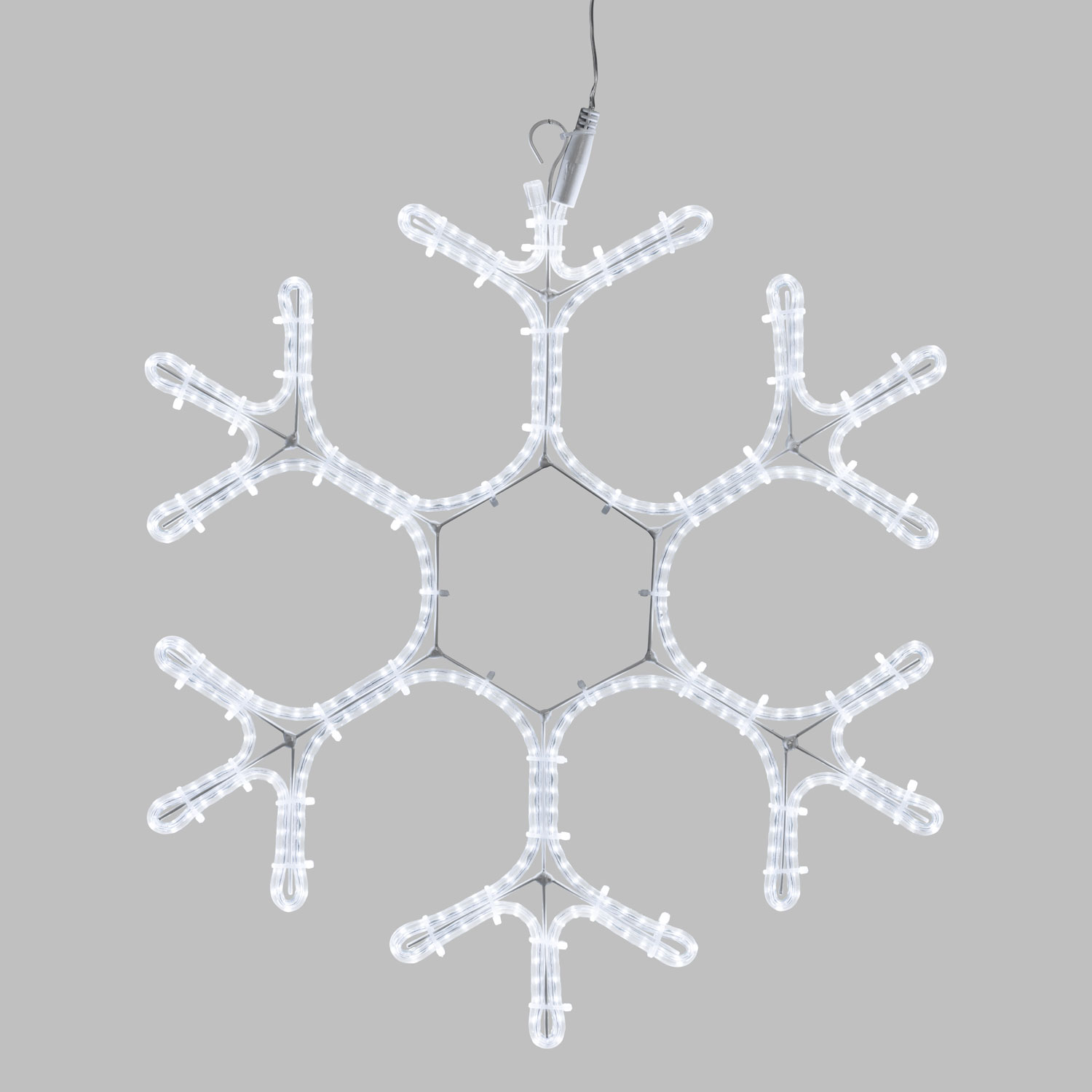 Flocon de neige en tube ultra lumineux 50 x 43 cm, led blanc froid 4 Flocon de neige en tube ultra lumineux 50 x 43 cm, led blanc froid 4