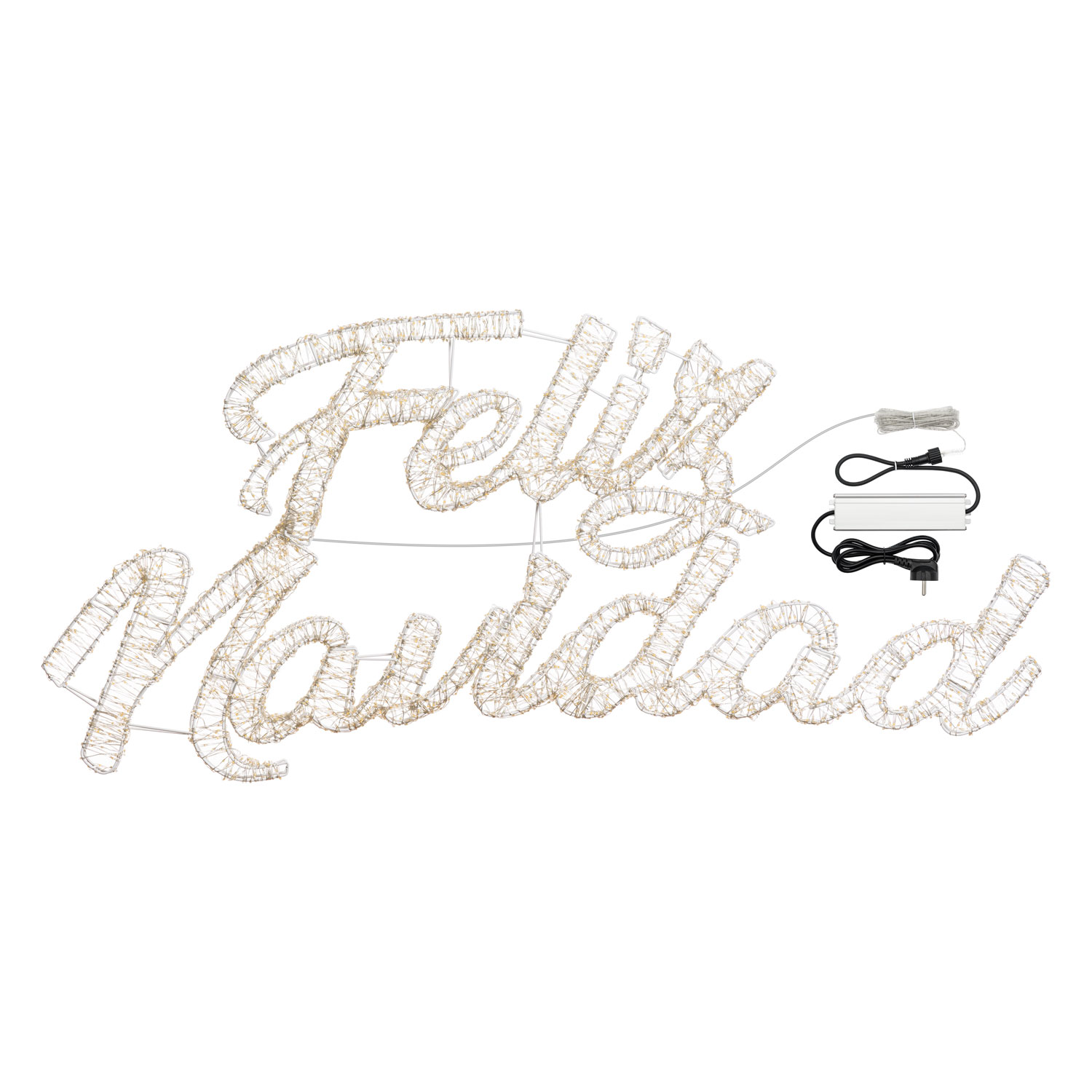 3D Leuchtschrift Feliz Navidad, 4300 MicroLEDs kalt- und warmweiß 3 3D Leuchtschrift Feliz Navidad, 4300 MicroLEDs kalt- und warmweiß 3