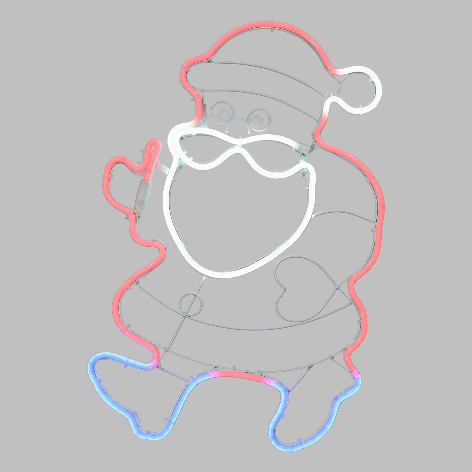 Lampe Père Noël en tube lumineux effet néon, 57 cm, led rouge, bleu et blanc froid 2 Lampe Père Noël en tube lumineux effet néon, 57 cm, led rouge, bleu et blanc froid 2