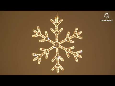 68 x 68 cm Light Snowflake, 253 warm white and cold white LEDs, double rope light 2 68 x 68 cm Light Snowflake, 253 warm white and cold white LEDs, double rope light 2