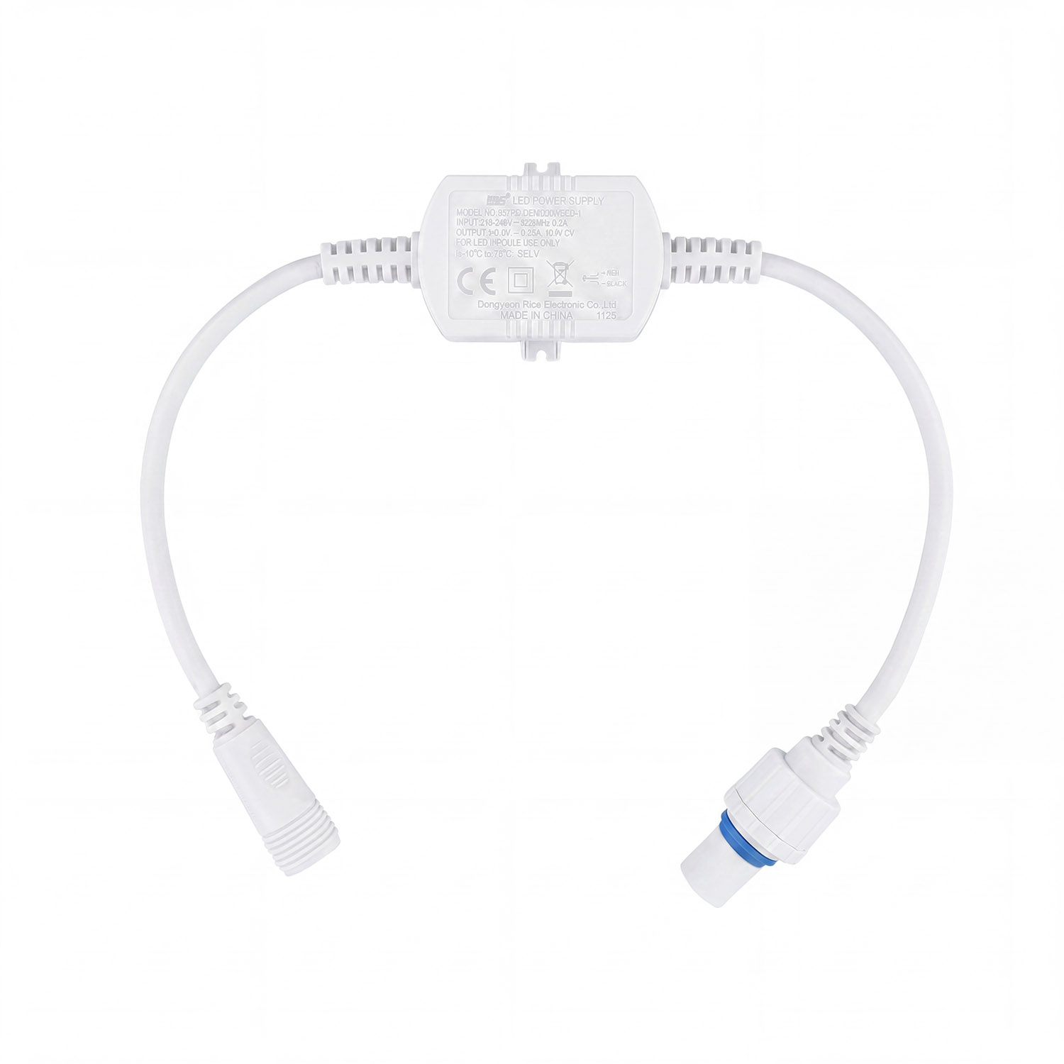 Transformateur in-line PML IP67 - Connect ProLine 36V, 10 Watt, câble blanc, usage en extérieur