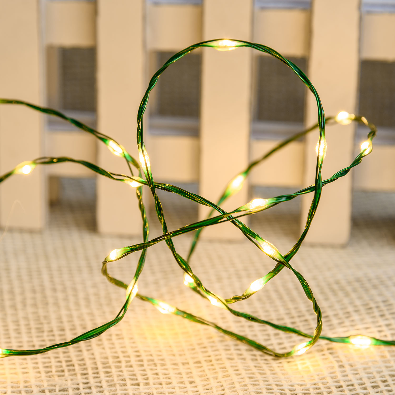 Catena MicroLED PRO di 25 m, 500 microled bianco caldo, cavo verde 1 Catena MicroLED PRO di 25 m, 500 microled bianco caldo, cavo verde 1