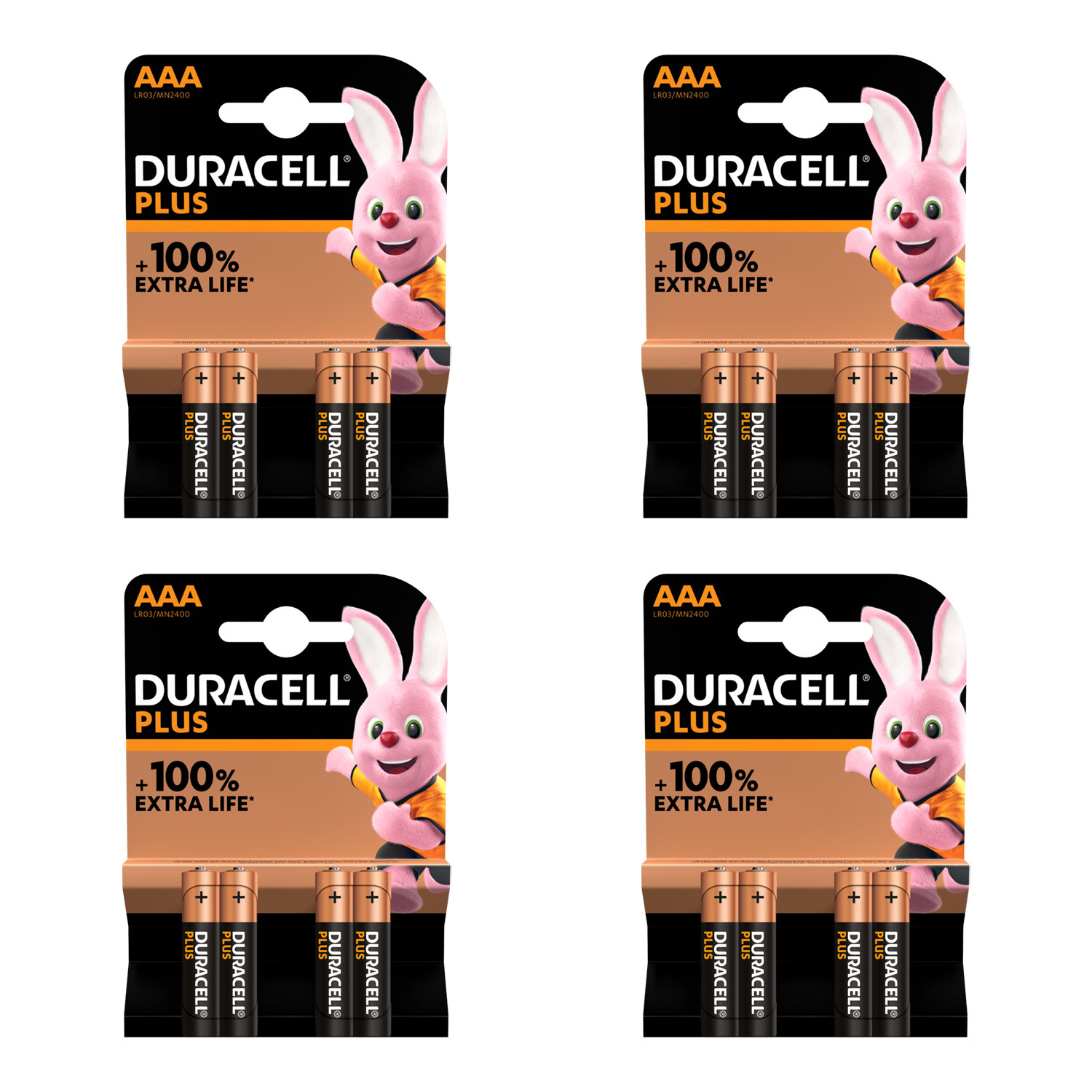 AAA Batteries Duracell Plus, Set of 16 AAA Batteries Duracell Plus, Set of 16