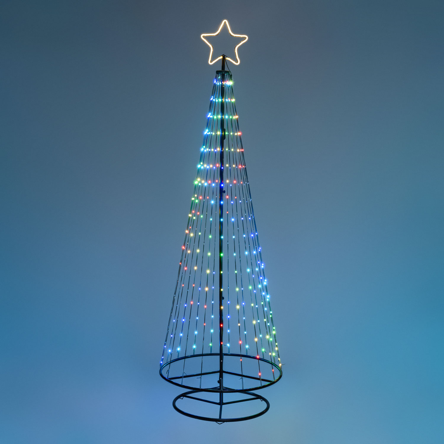 Albero conico ripiegabile h 240 cm, pixel led RGB cambiacolore 3 Albero conico ripiegabile h 240 cm, pixel led RGB cambiacolore 3