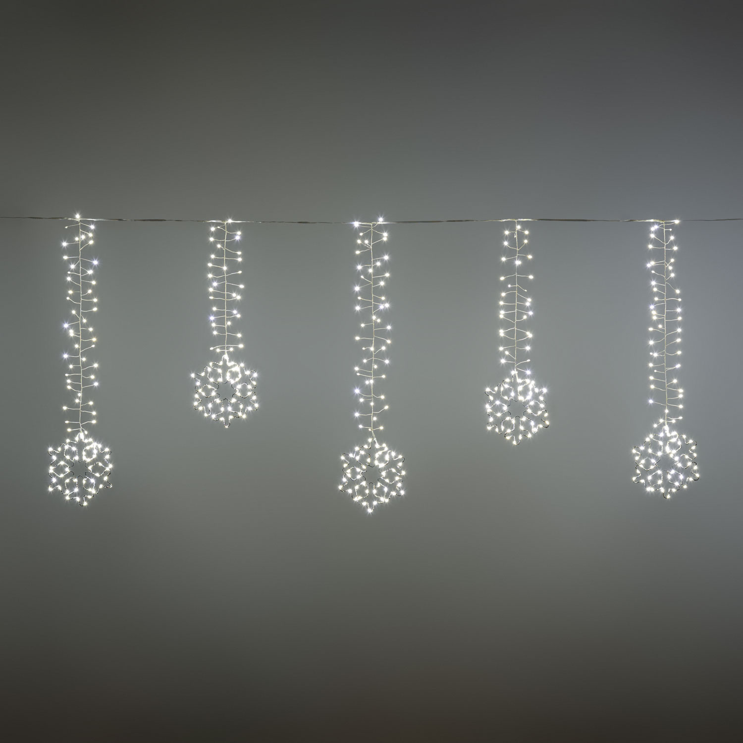 Stalattite decorata con cristalli di neve 3,2 x h 0,8 m, 728 microled bianco freddo 6 Stalattite decorata con cristalli di neve 3,2 x h 0,8 m, 728 microled bianco freddo 6