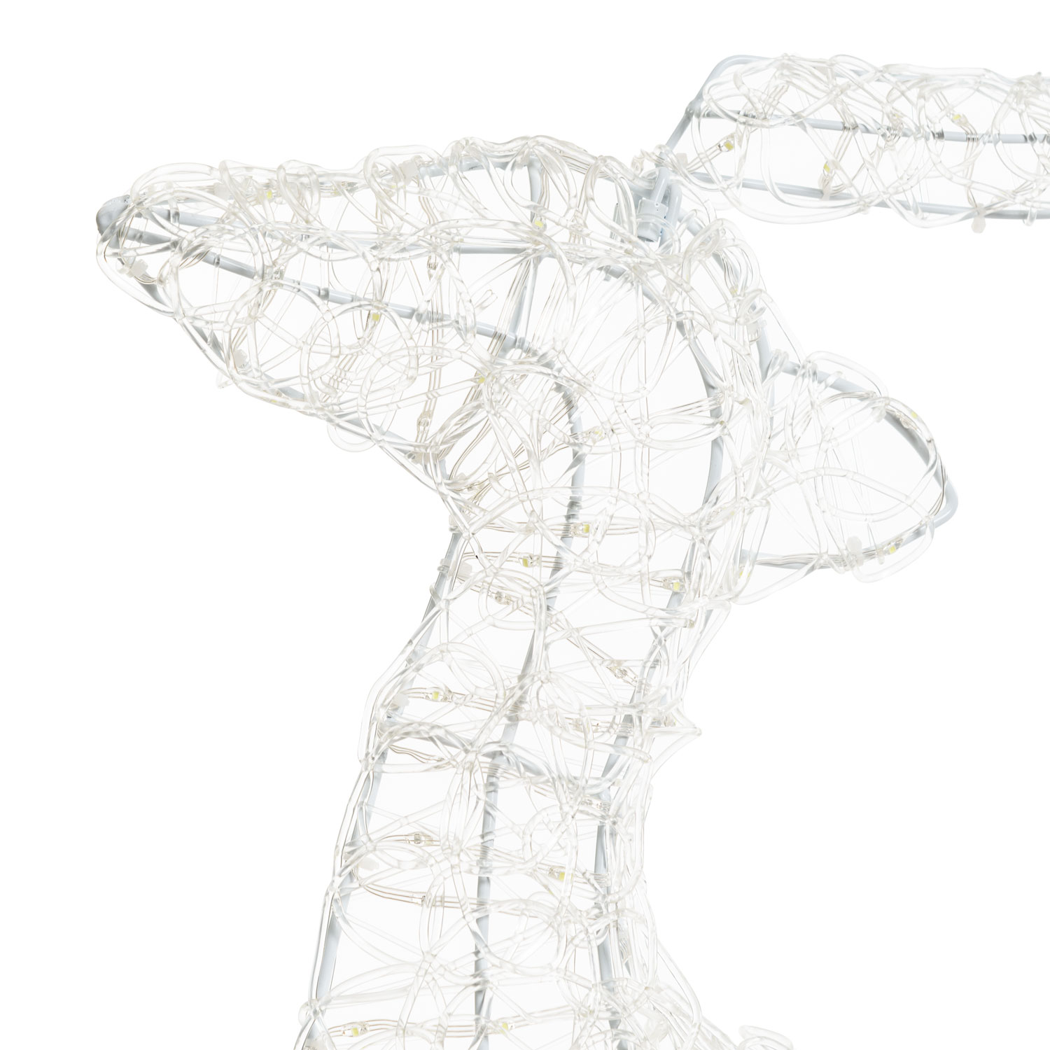 2D laufendes Rentier, h 80 cm, 200 LED Lichtperlen kaltweiß 3 2D laufendes Rentier, h 80 cm, 200 LED Lichtperlen kaltweiß 3