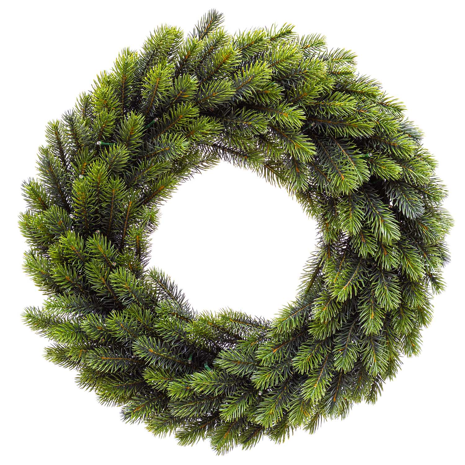 Corona Alpino in finto pino a batteria Ø 60 cm, 80 led integrati bianco caldo 2