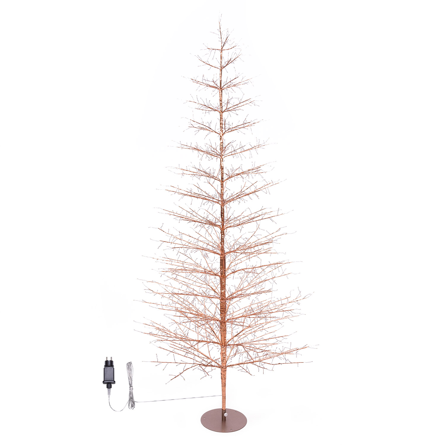 Albero Conico Tiglio oro rosa h 2,1 m, 1856 microled bianco caldo, uso interno 6