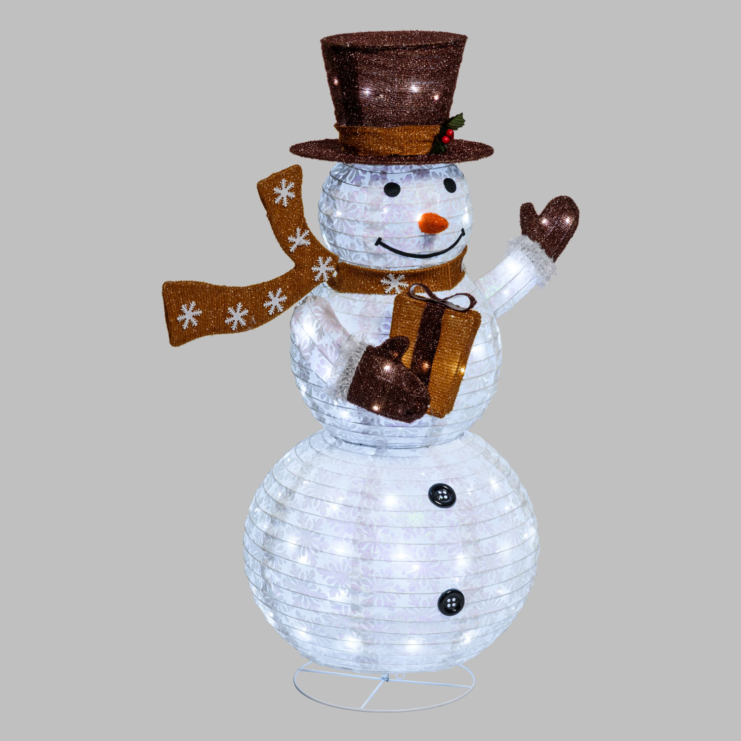 Muñeco de Nieve 3D plegable h. 125 cm, led blanco frío 6 Muñeco de Nieve 3D plegable h. 125 cm, led blanco frío 6