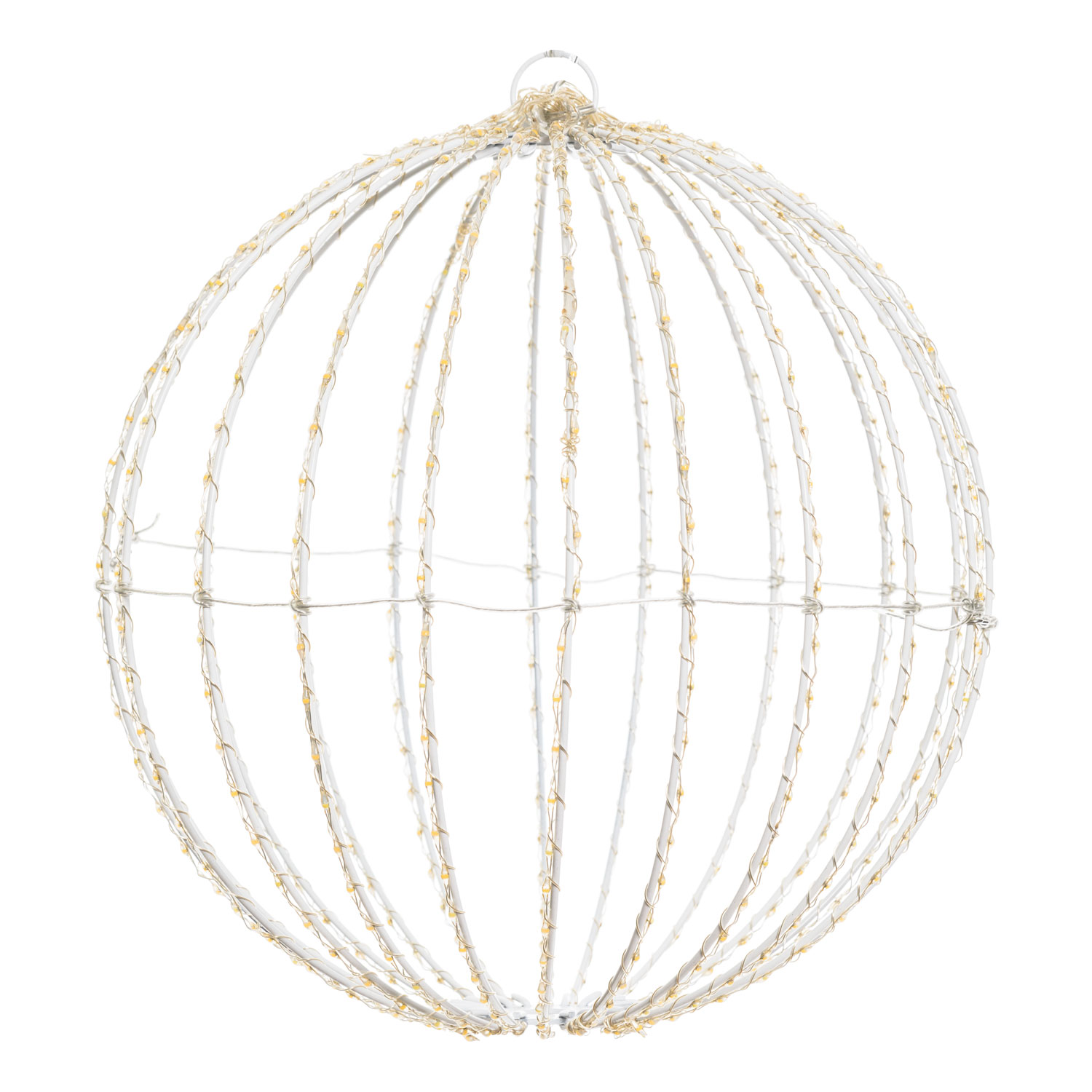 Sphère blanche pliable en 3D, Ø 30 cm, 520 microled haute densité blanc chaud et froid, intérieur 5 Sphère blanche pliable en 3D, Ø 30 cm, 520 microled haute densité blanc chaud et froid, intérieur 5