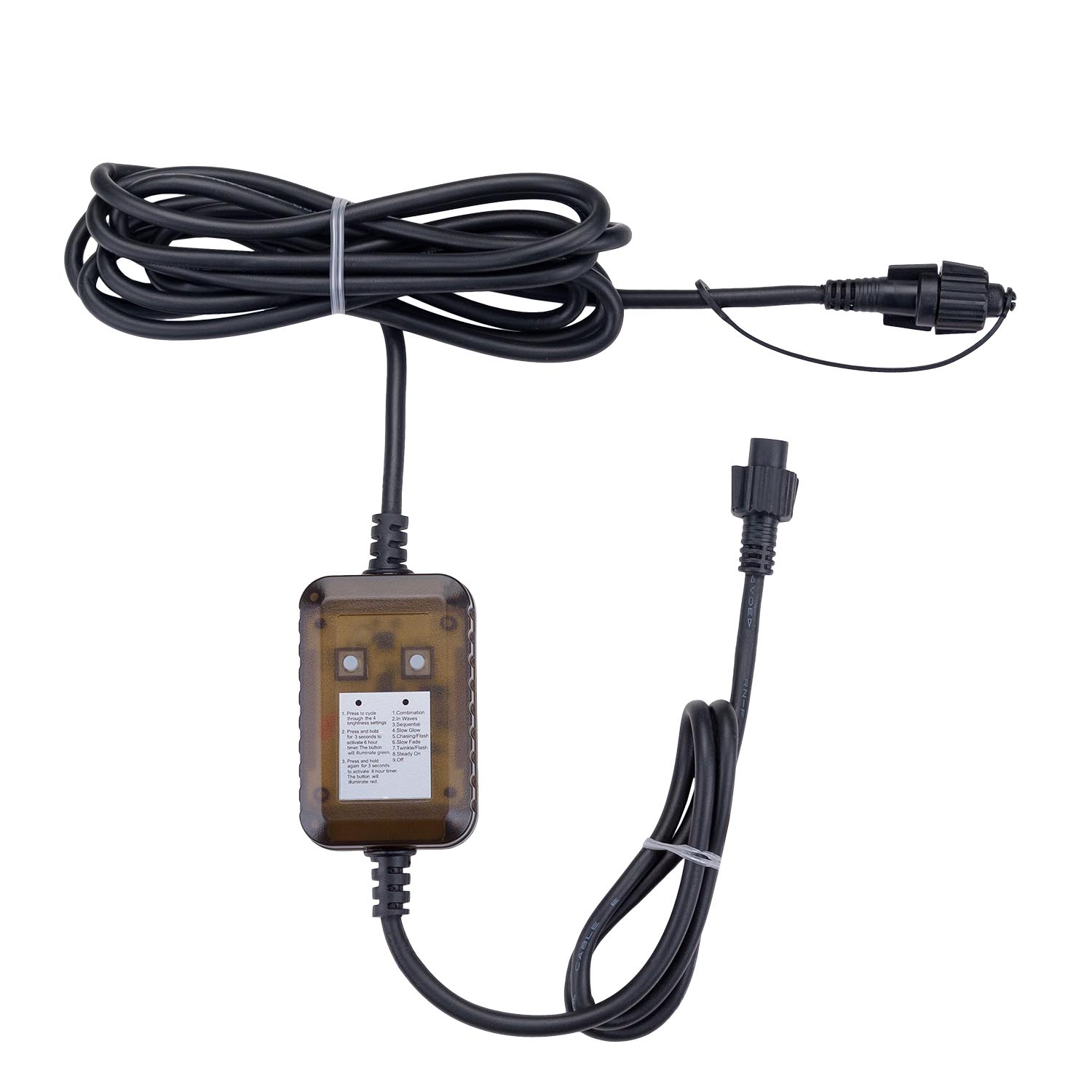 Controller Connect+, up to 6000 sLEDs, 7 lighting effects and steady light, 6 and 8 hour timer, dimmer, black cable Controller Connect+, up to 6000 sLEDs, 7 lighting effects and steady light, 6 and 8 hour timer, dimmer, black cable