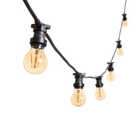 Guirlande Guinguette 5 m avec 16 ampoules led goutte 4 Watt, Ø 60 mm