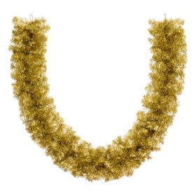 Guirnalda de pino oro metálico profesional de 2,7 m, 360 ramas, Ø 30 cm