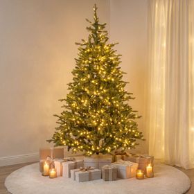 Arbre Alpino sapin artificiel 210 cm, 500 led blanc chaud intégrés
