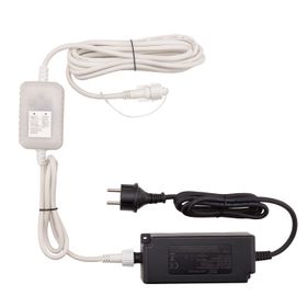 Transformateur avec Contrôleur Connect+ jusqu'à 4000 led, jeux de lumière et lumière fixe, câble blanc