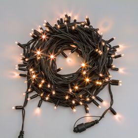 Lichterkette 20 m, 120 MaxiLEDs warmweiß, grünes Kabel, erweiterbar, IP67