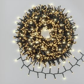 Guirlande Ruban de lumière 40 m, 2000 miniled blanc chaud, câble vert