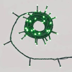 Lichterkette Connect+ 5 m, 50 LEDs grün, grünes Kabel, verlängerbar