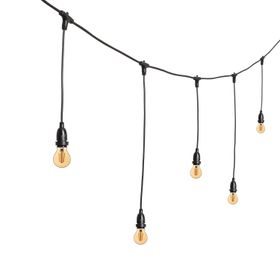 Guirlande 5 m avec ampoules led suspendues de 4 Watt à goutte Ø 60 mm, dimmerables